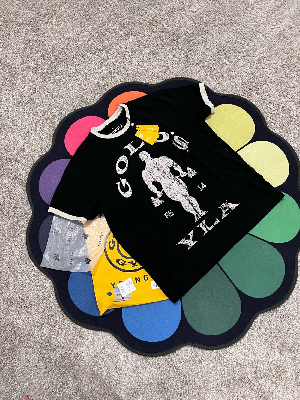 YoungLA ringer tee golds gym medium